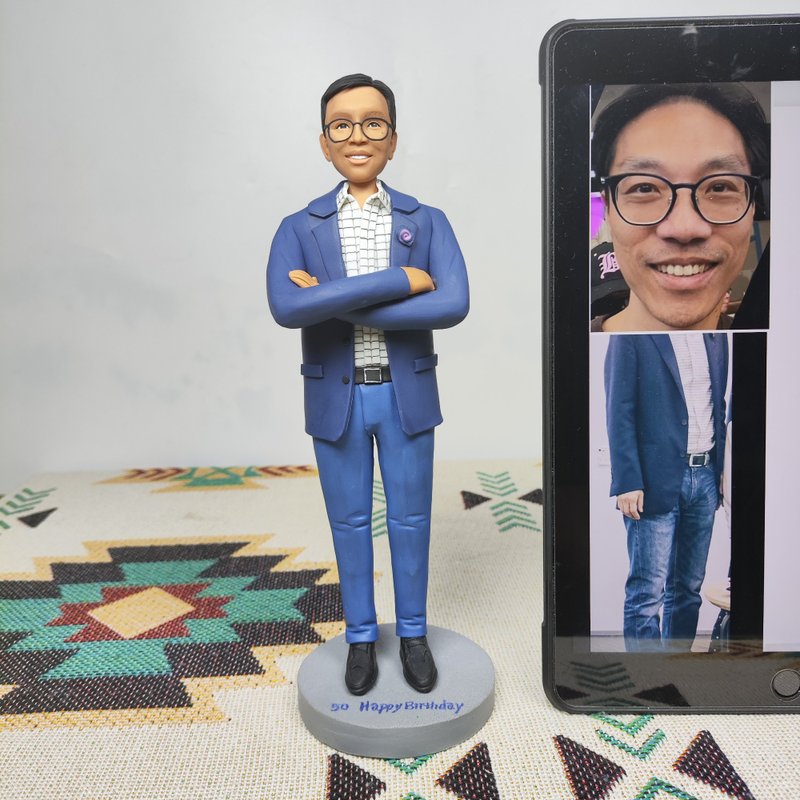 客制化人物公仔 人偶 3D人像畫 似顏繪 老闆 定制 生日 紀念 禮物 - 公仔/玩偶 - 黏土 多色