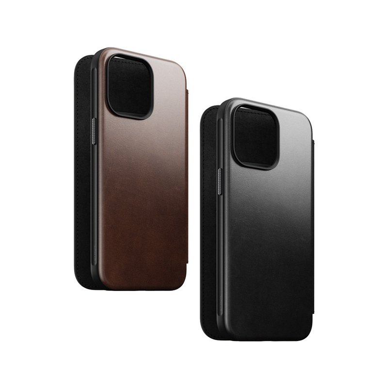 【NOMAD USA】Selected Horween Leather Case-iPhone 15 Pro Max (6.7) - เคส/ซองมือถือ - หนังแท้ สีดำ