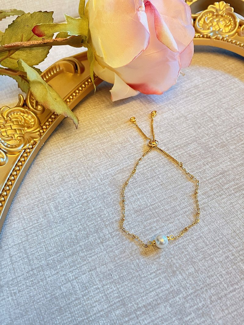 French peas single bead simple and elegant bracelet_Unique - สร้อยข้อมือ - ทองแดงทองเหลือง สีทอง