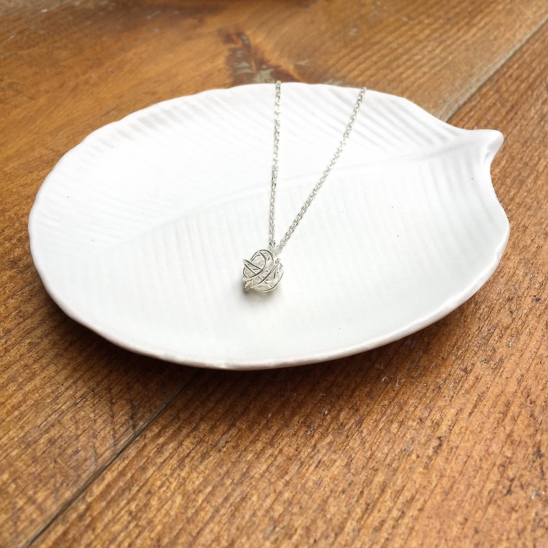 Fate brings us together around | Silver wire ball | sterling silver necklaces
