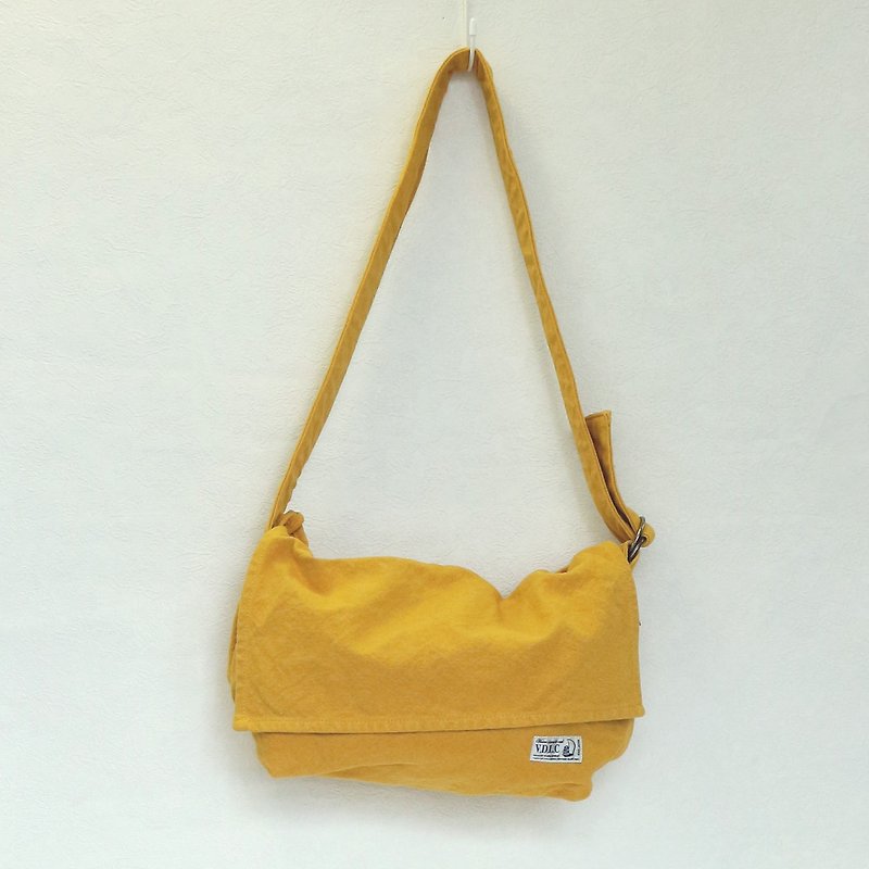 NEW 2WAY Messenger Bag L - Enishida [2024 Spring/Summer Color] (VC-6L) - กระเป๋าแมสเซนเจอร์ - ผ้าฝ้าย/ผ้าลินิน สีเหลือง