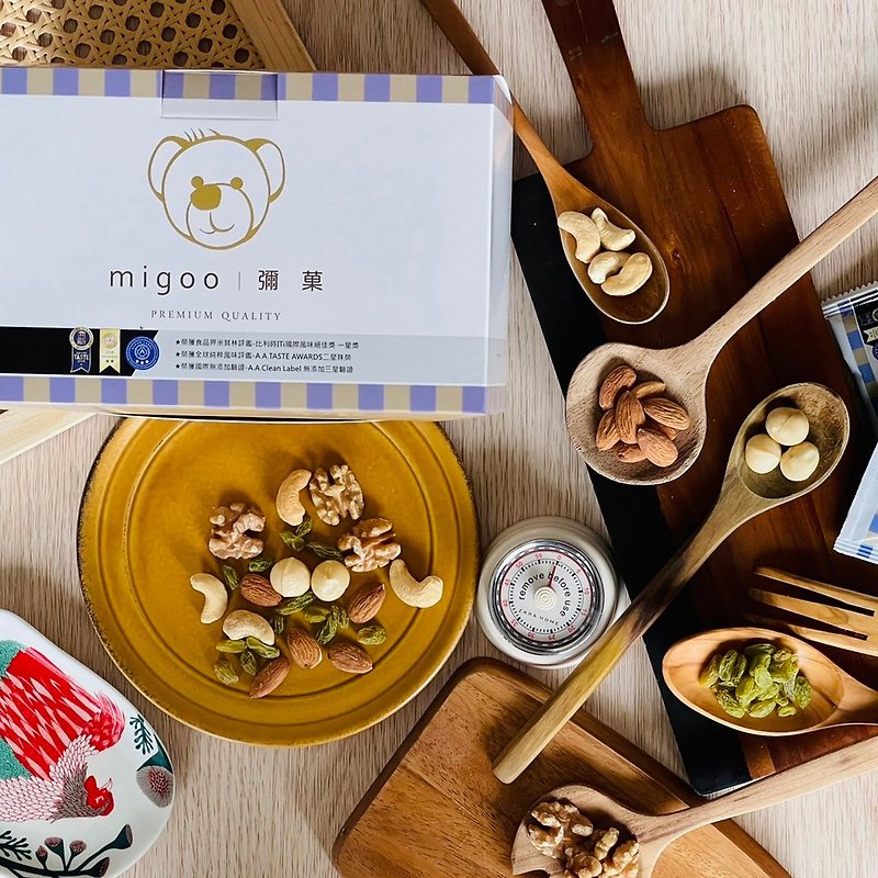 Miguo migoo top nuts ready-to-pack box-12 into gift box - ถั่ว - วัสดุอื่นๆ ขาว