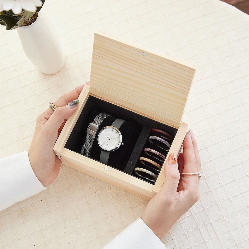 [Gift Box Set Watch] RELAX TIME Changing Series- Silver x Gray (RT-90-1) - นาฬิกาผู้หญิง - สแตนเลส สีเทา