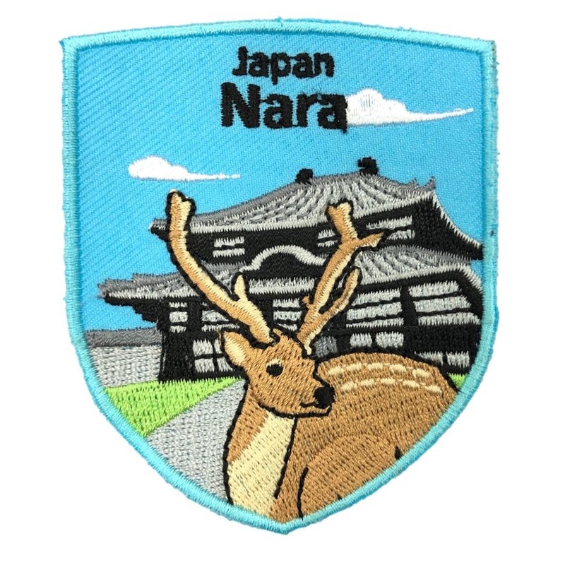 Nara, Japan Landmark Electric Embroidered Cloth Patch Patch Cloth Label Hot Stamping Badge Epaulette Recognition Chapter Backpack - เข็มกลัด/พิน - งานปัก หลากหลายสี