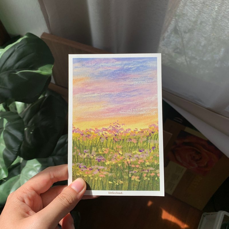 Postcard - Little Pastel Flowers - 卡片/明信片 - 紙 多色