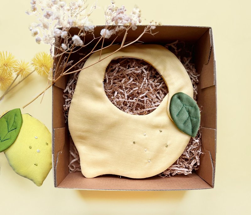 檸檬 寶寶彌月組 周歲禮 客製化 - 彌月禮盒 - 棉．麻 黃色