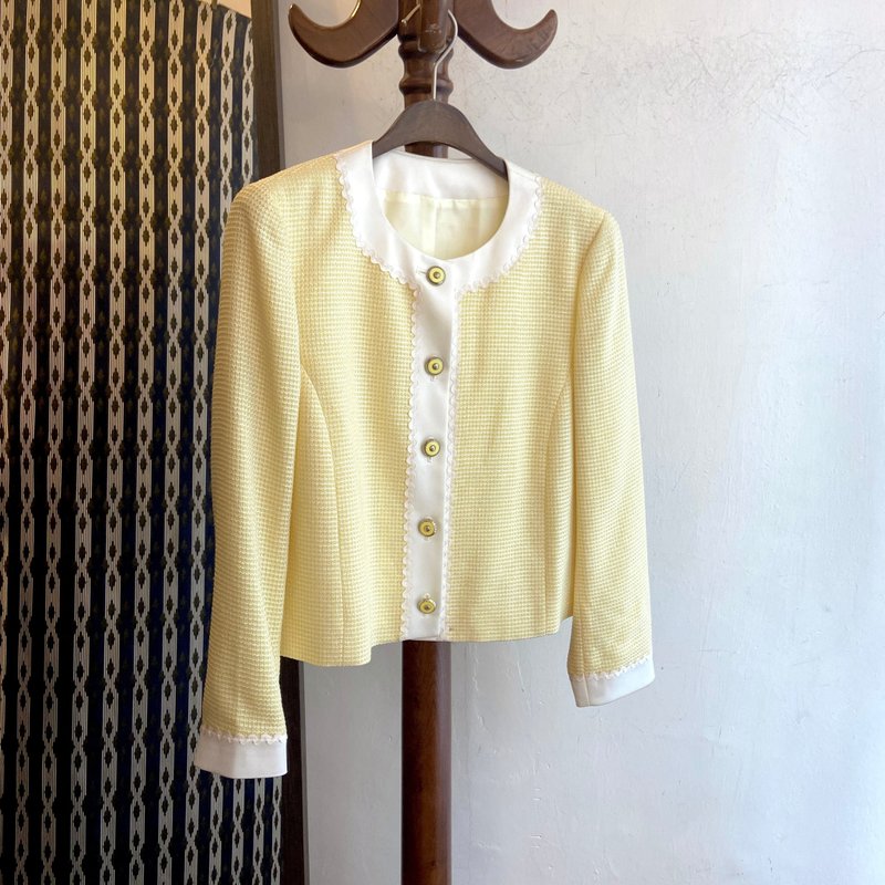 Courreges checked jacket - Women's Casual & Functional Jackets - Other Man-Made Fibers Yellow