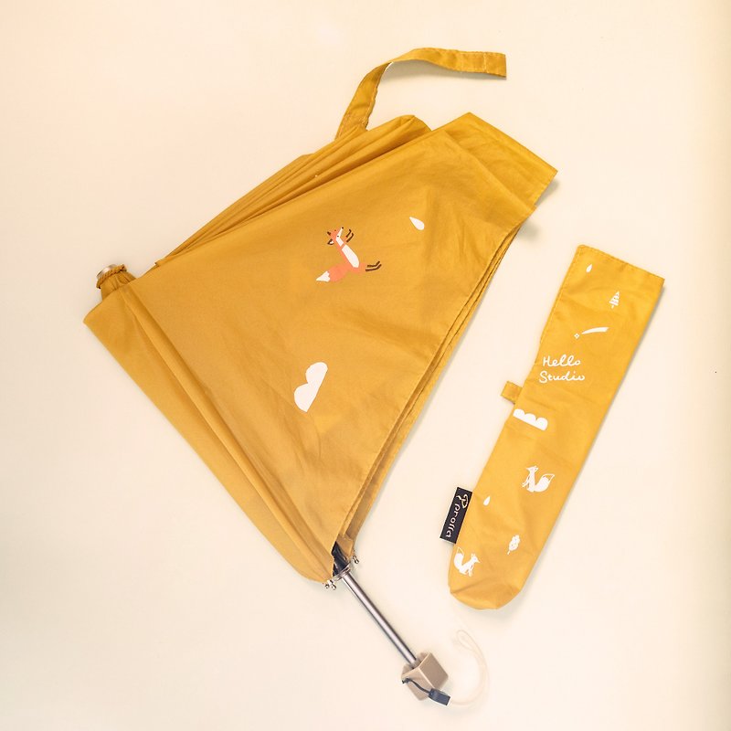 小狐狸極輕五片摺傘 - 雨傘/雨衣 - 聚酯纖維 黃色