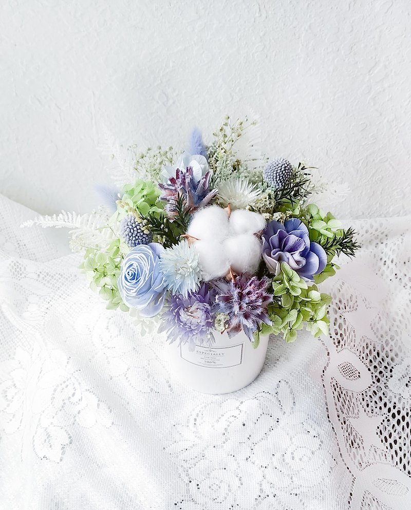 【Côte d'Azur】Eternal Flower/Dried Flower/Potted Flower - Dried Flowers & Bouquets - Plants & Flowers Blue