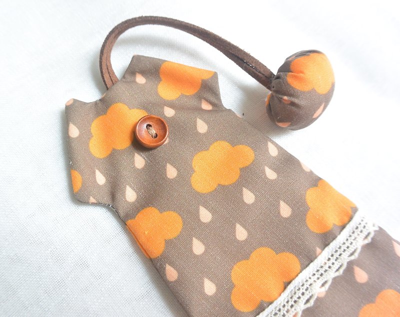 Hand-feeling dress key case-cloud - ที่ห้อยกุญแจ - ผ้าฝ้าย/ผ้าลินิน สีส้ม