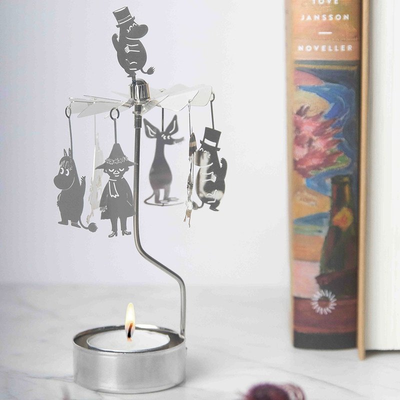 Silver Lulumi family rotating candle holder (with candle) - Candles & Candle Holders - Other Metals 