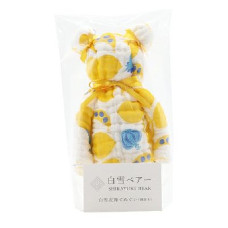 京友禪染小熊汗巾 / 傑克與豌豆 黃色 - 毛巾/浴巾 - 棉．麻 黃色