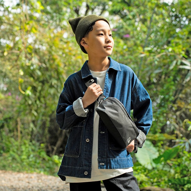 全境防水 輕旅行腰包  Water_Shed ARC 格紋藍  2.2L - 側背包/斜背包 - 聚酯纖維 黑色