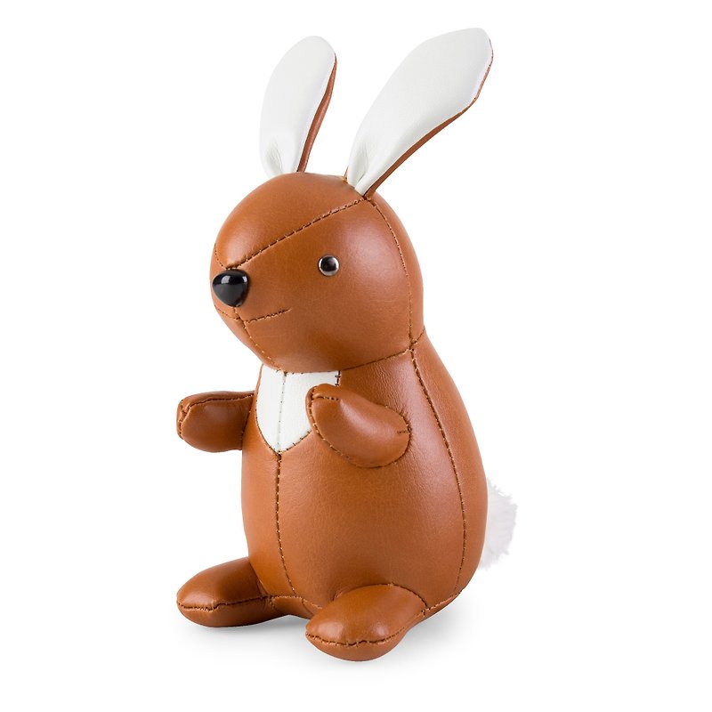 Zuny - 兔子造型動物紙鎮 - 裝飾/擺設  - 人造皮革 多色