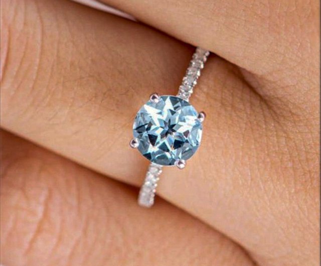 アクアマリンダイヤモンドリング Pt950 アクアマリン・ダイヤモンド リング | festaria（フェスタリア）