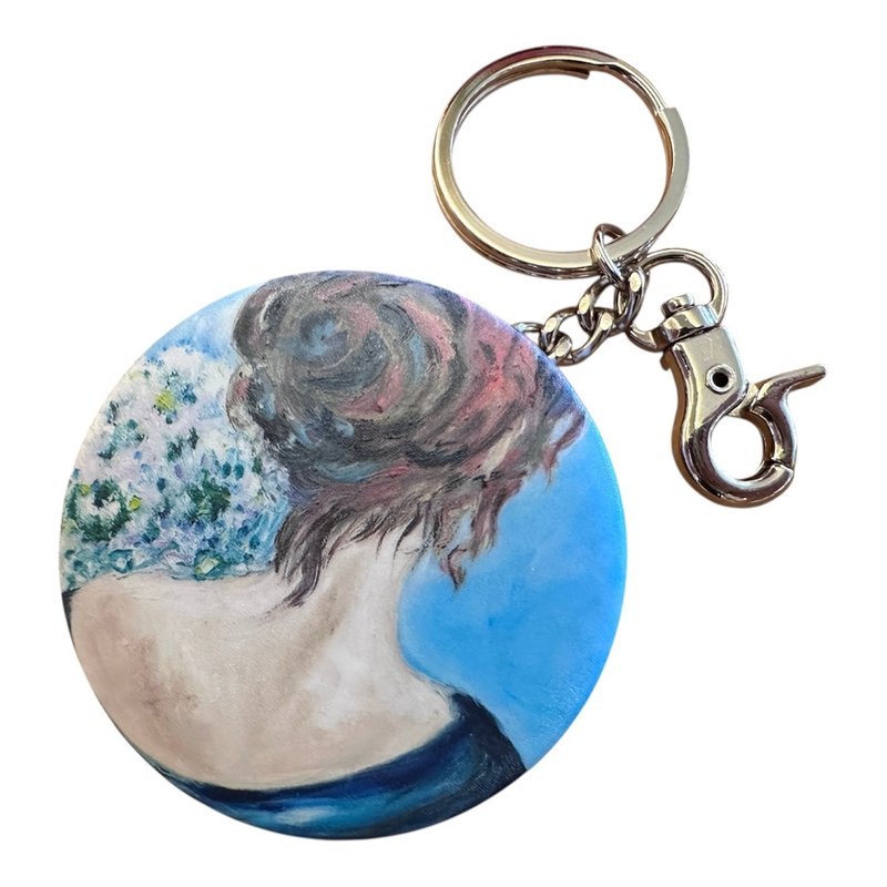 療癒隨身鏡鑰匙圈  療癒小物 文創小物 隨身鏡吊飾 禮物推薦 - 吊飾/掛飾 - 其他金屬 