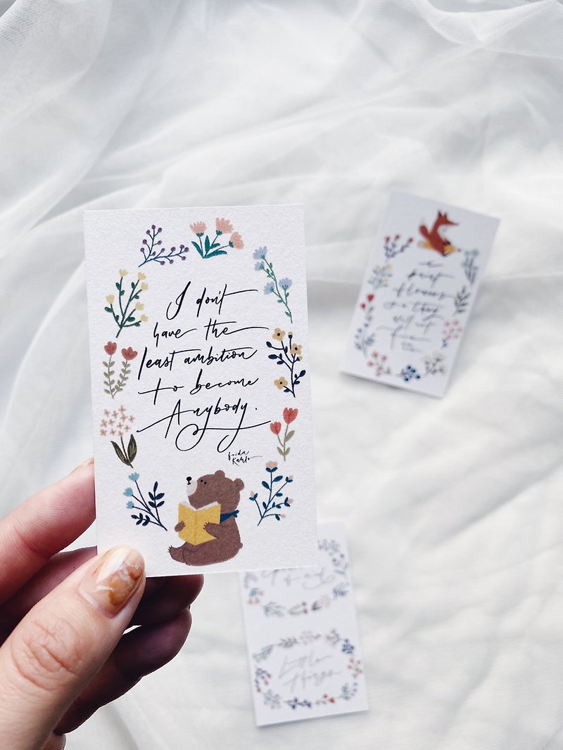 Floral Mind - mini cards set. - Sticky Notes & Notepads - Paper White