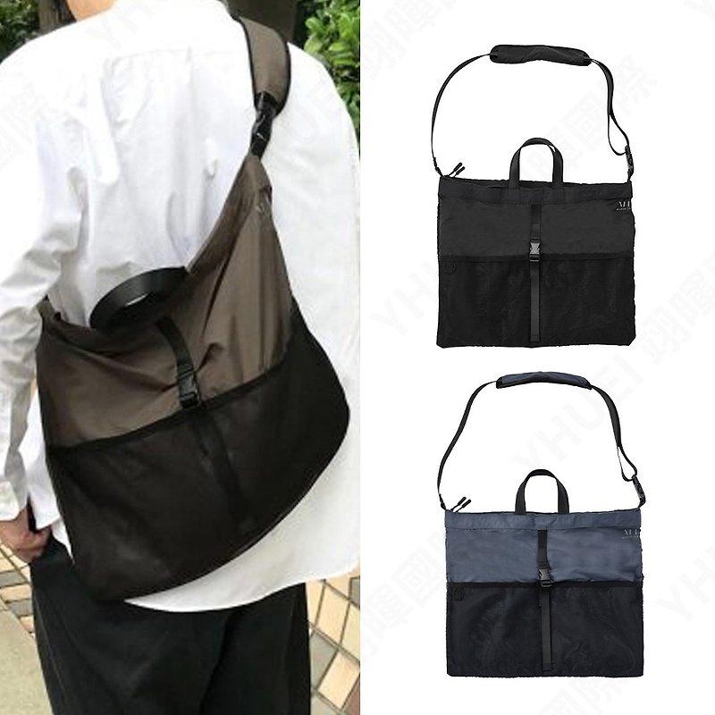 【MILESTO】LITE series ultra-light portable side-back dual-use bag-three colors optional - Messenger Bags & Sling Bags - Nylon Multicolor