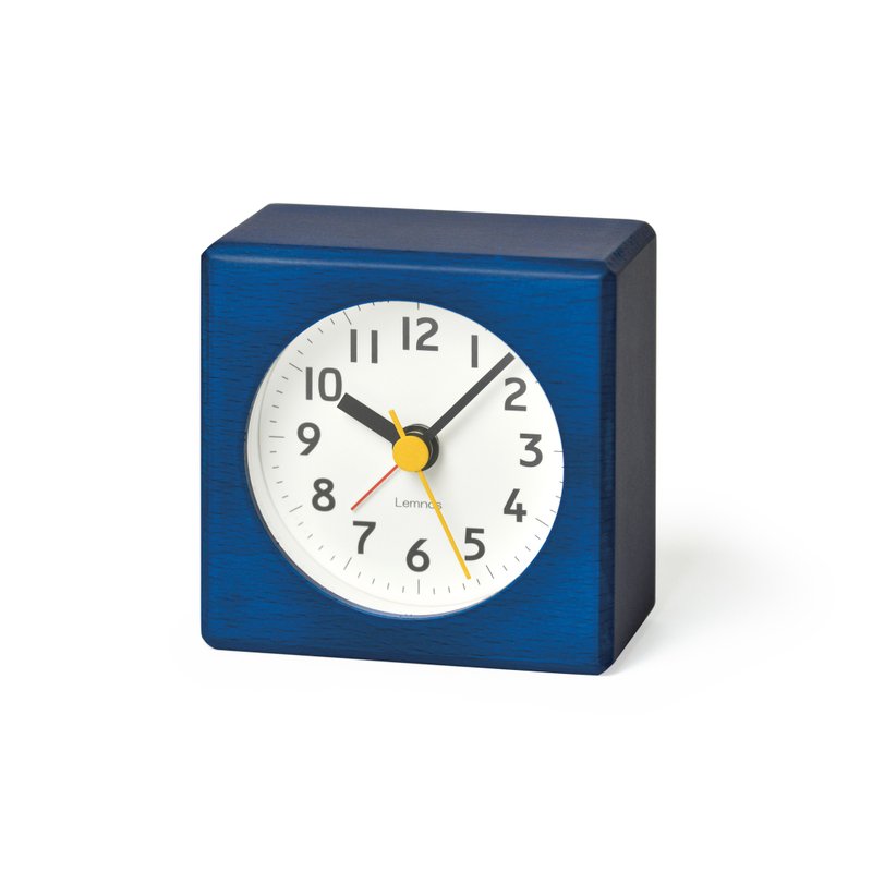 Lemnos Farbe Alarm Clock - Blue - นาฬิกา - ไม้ สีน้ำเงิน