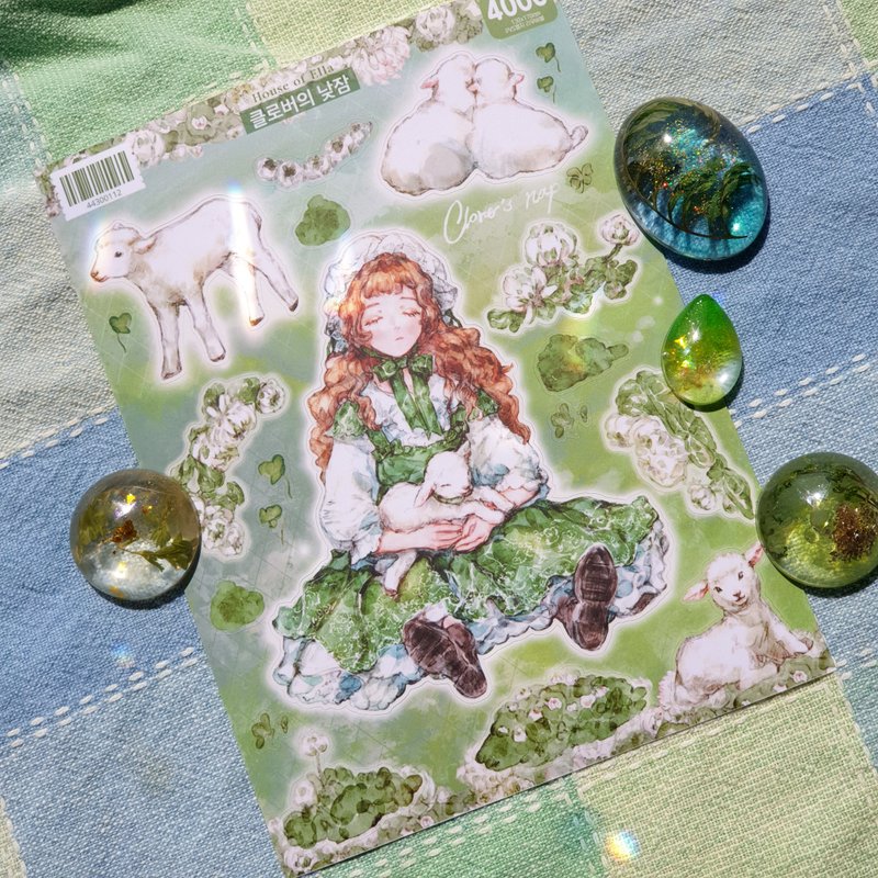 Clover character seal sticker - 貼紙 - 塑膠 綠色