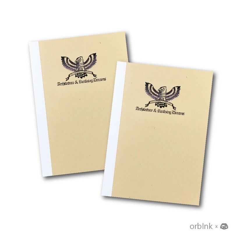 orbInk Notebook A5 - Scops Owl Black copper hot stamping - สมุดบันทึก/สมุดปฏิทิน - กระดาษ หลากหลายสี