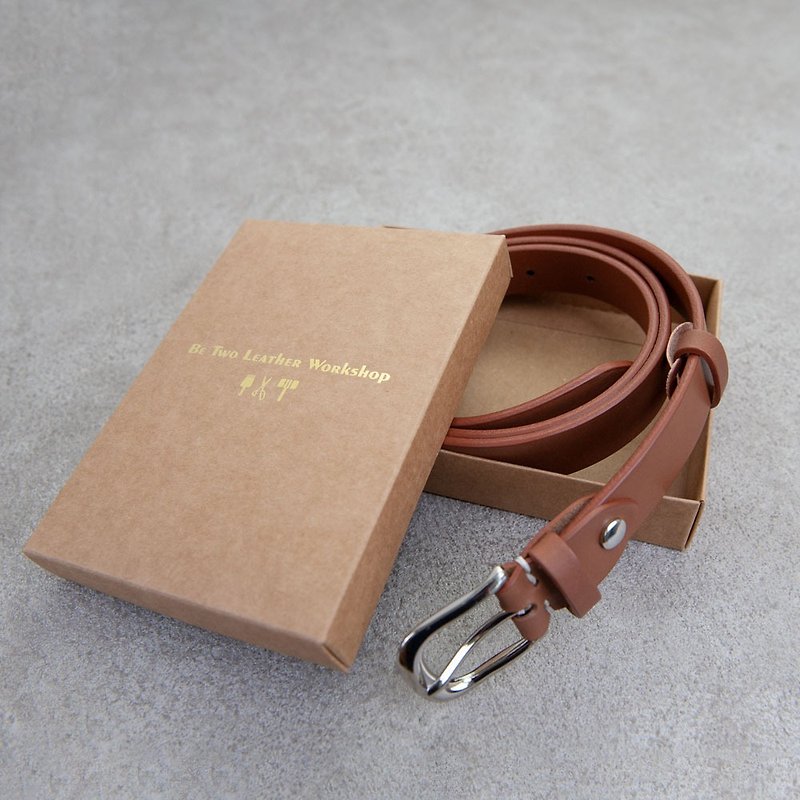 Handcraft leather Belt (25mm) - เข็มขัด - หนังแท้ หลากหลายสี