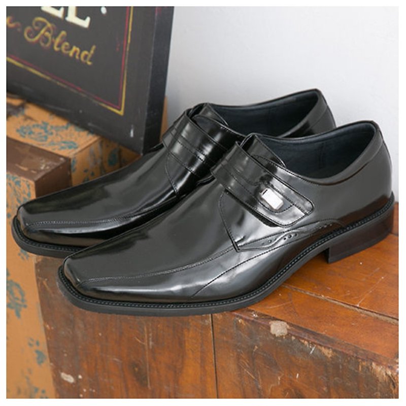 Maffeoオックスフォードの靴とエレガントな光沢のあるレザーシューズ（18565） - 革靴 メンズ - 革 ブラック