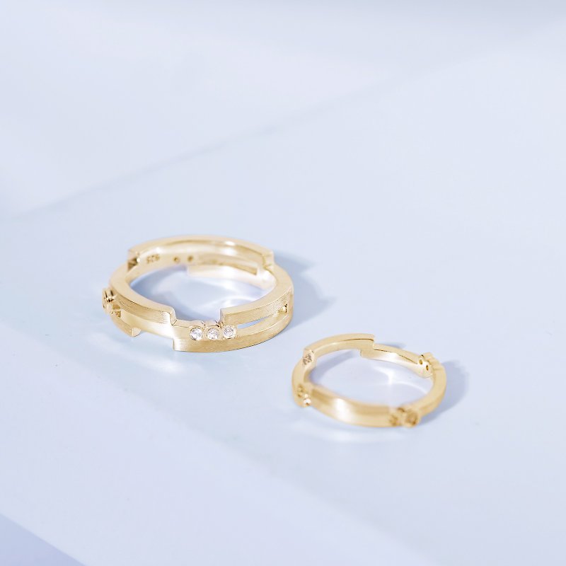 Morse Code Diamond 18k Gold Ring - General Rings - Precious Metals Silver