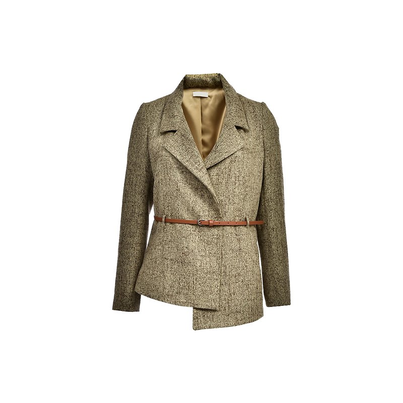 Asymmetric strap blazer - เสื้อสูท/เสื้อคลุมยาว - เส้นใยสังเคราะห์ 