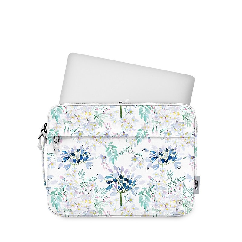 Grinstant 13.3inch Laptop Sleeve in DREAMY Series Watercolor Floral - Laptop Bags - Polyester White