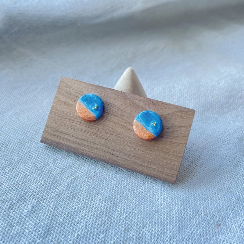 Small things series | Hand-painted clay earrings, ear studs and Clip-On - Earrings & Clip-ons - Clay 