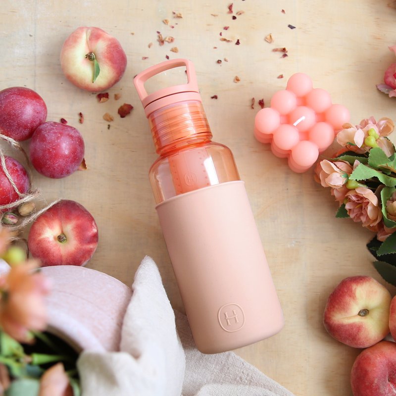 [Fashion Travel] American HYDY Light and Beautiful Water Bottle | Latte-Peach and Orange Bottle 590ml - กระติกน้ำ - วัสดุอื่นๆ สึชมพู