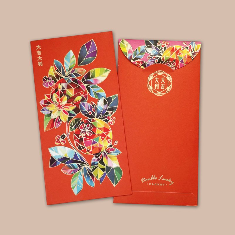 SRP021 Five Blessings and Lucky Packets/Red Packets/10 pieces - ถุงอั่งเปา/ตุ้ยเลี้ยง - กระดาษ หลากหลายสี