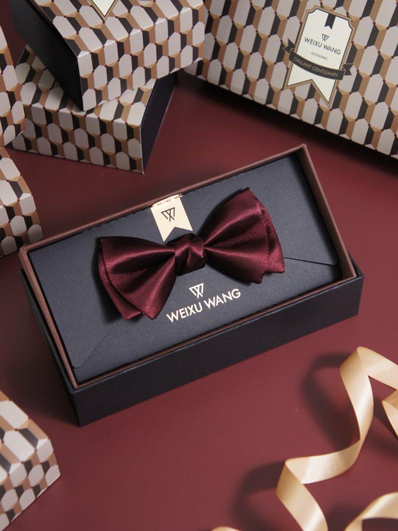 WEIXUWANG Pterosaur series original handmade bow tie wedding bowtie - Bow Ties & Ascots - Polyester Black