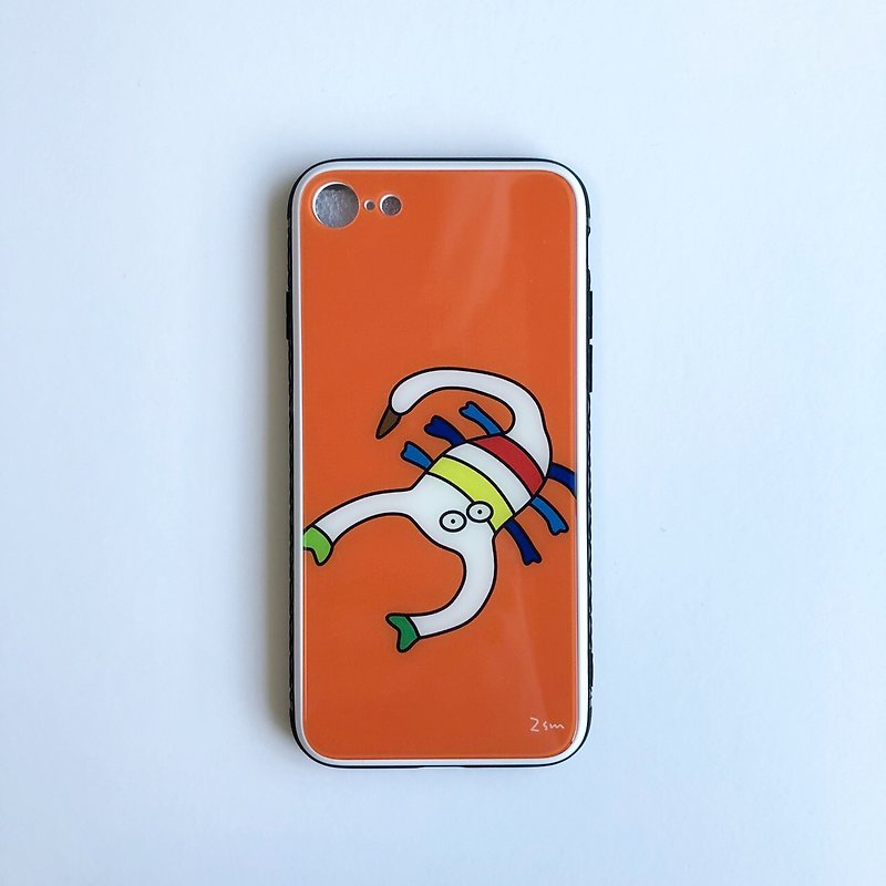 Scorpion iPhone case - เคส/ซองมือถือ - แก้ว สีส้ม