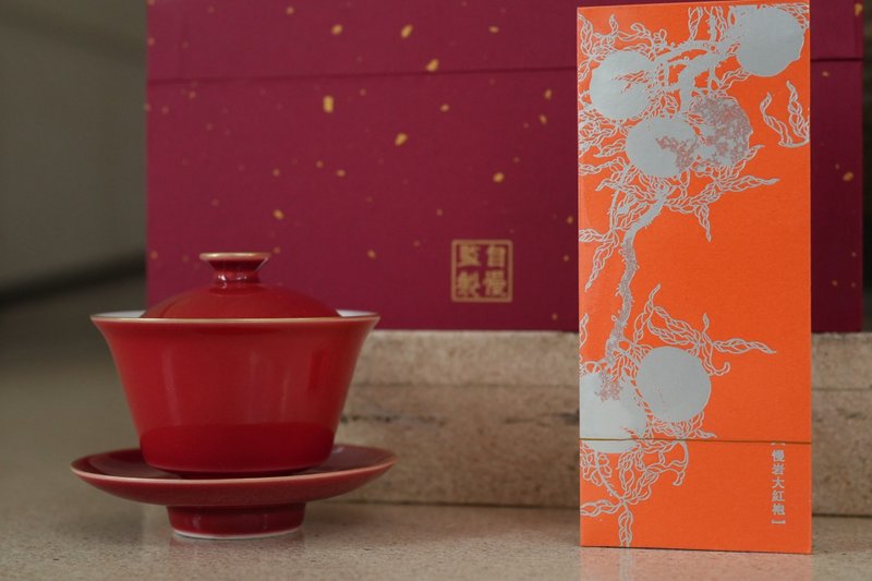 Ruyi cup tea set, tea tasting gift box, white tea/Dahongpao, supervised by Zimantang - ถ้วย - เครื่องลายคราม 