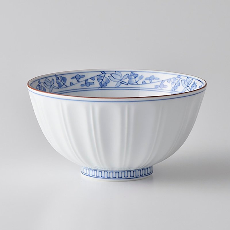 Handpainted geometric octagon bowl - Asanoha - ถ้วยชาม - เครื่องลายคราม 