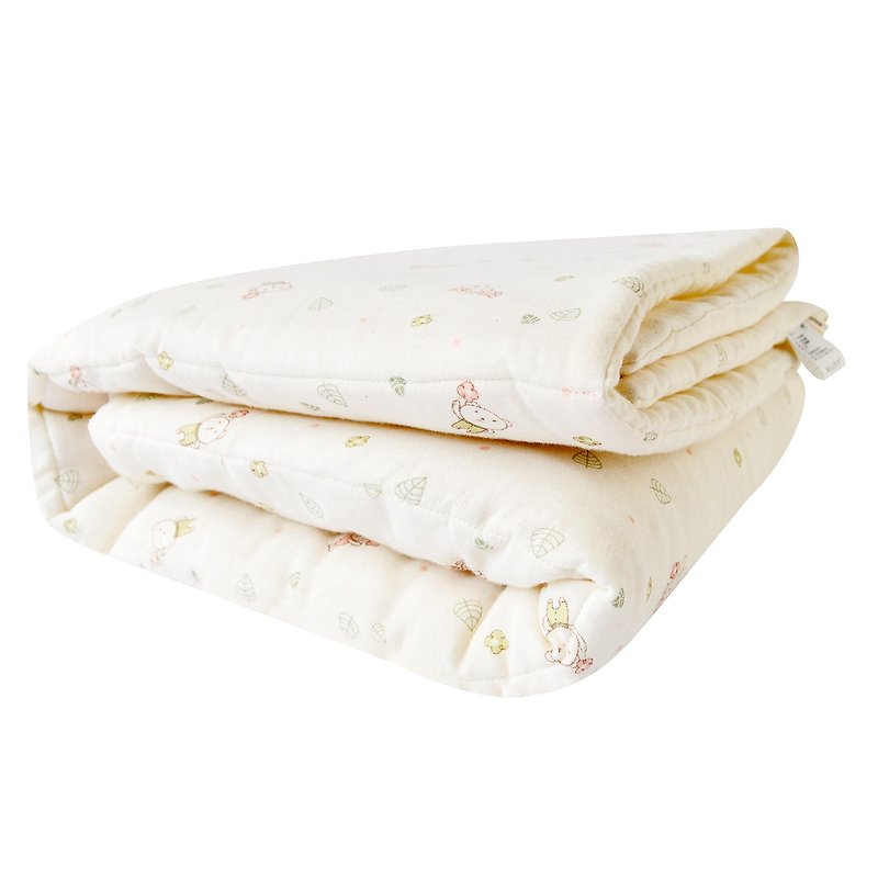 【SISSO有機棉】送你一朵小花紗布四季被 - 嬰兒床墊/睡袋/枕頭 - 棉．麻 白色
