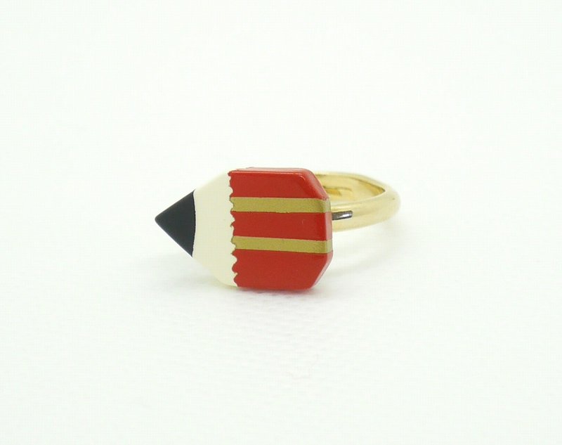 Pencil Ring - General Rings - Plastic Red