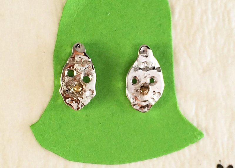 Santa claus silver earrings - ต่างหู - โลหะ 