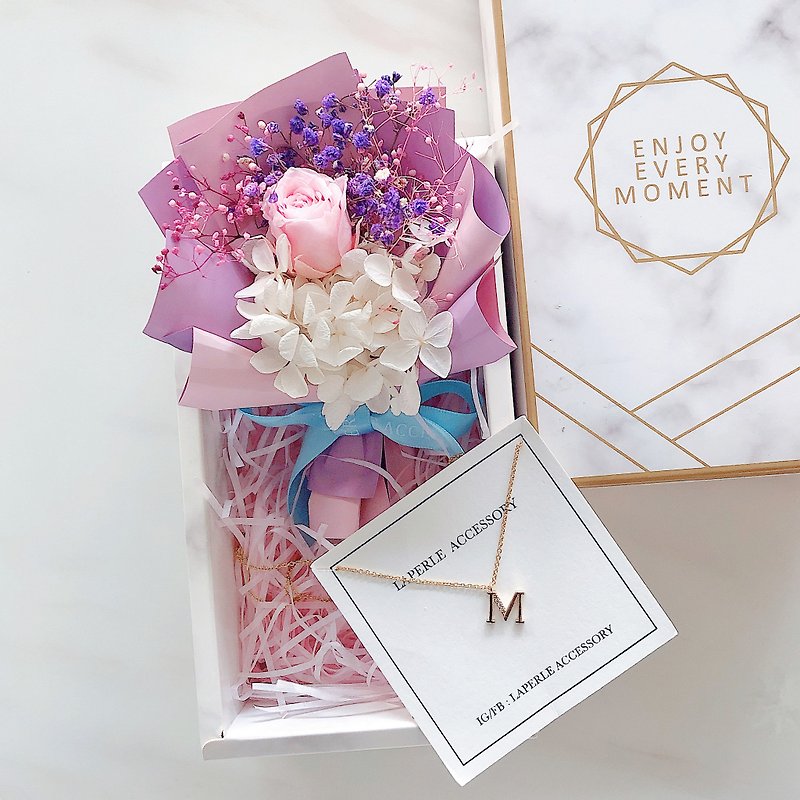 Initial A to Z Letter Necklace Birthday Gift Bridesmaid Girlfriend - สร้อยคอ - โลหะ สีทอง