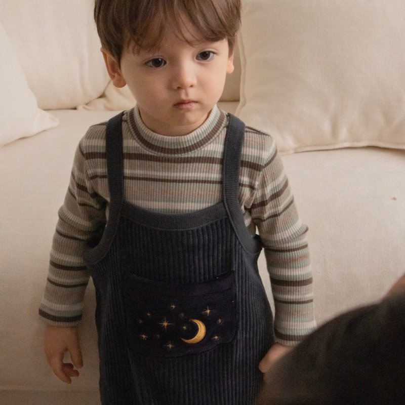 Milky Way Overalls_Khaki/Navy/Brown - 男/女童長褲/短褲 - 棉．麻 綠色