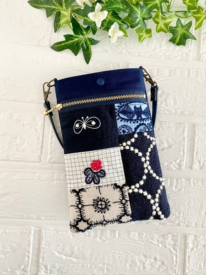 minaperhonen patchwork smartphone pouch minaperhonen - Toiletry Bags & Pouches - Cotton & Hemp 