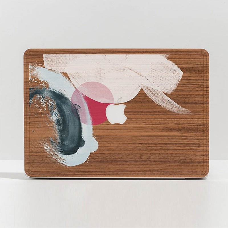 [Pre-order] Mac Log Protector / Oil Painting DUE - Tablet & Laptop Cases - Wood Brown