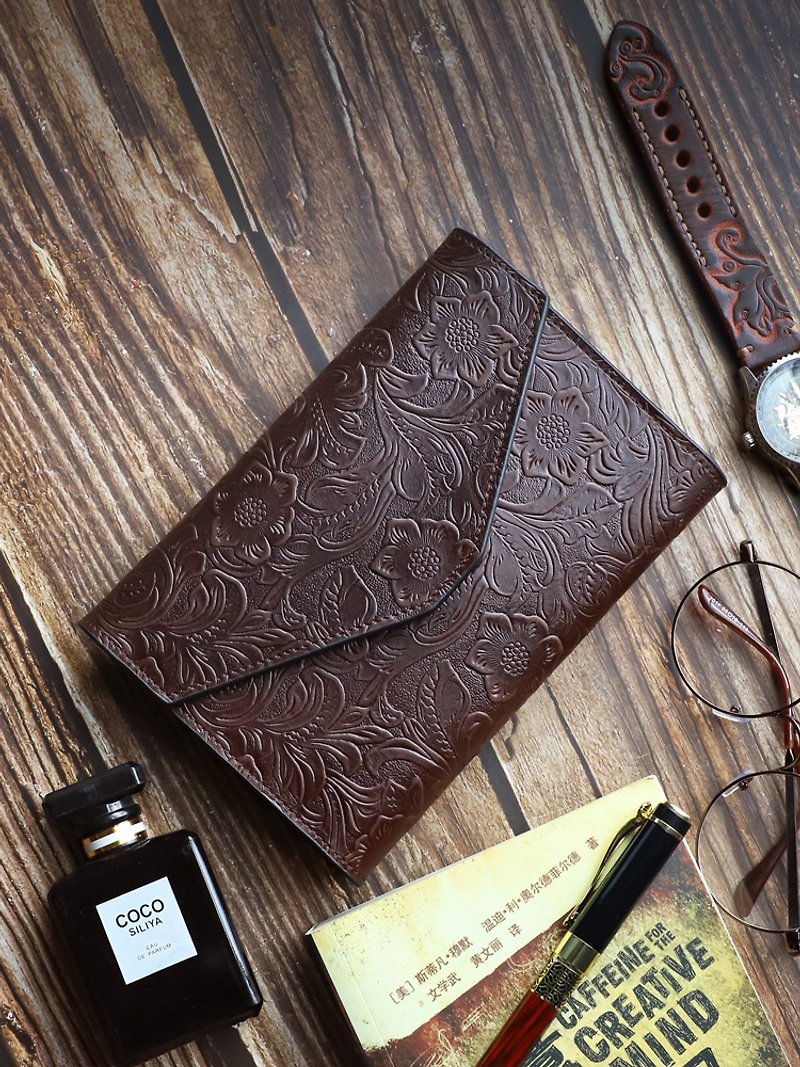 B6 Notebook With Genuine Leather Retro Handmade Business Planner Journal Book - สมุดบันทึก/สมุดปฏิทิน - หนังแท้ สีนำ้ตาล