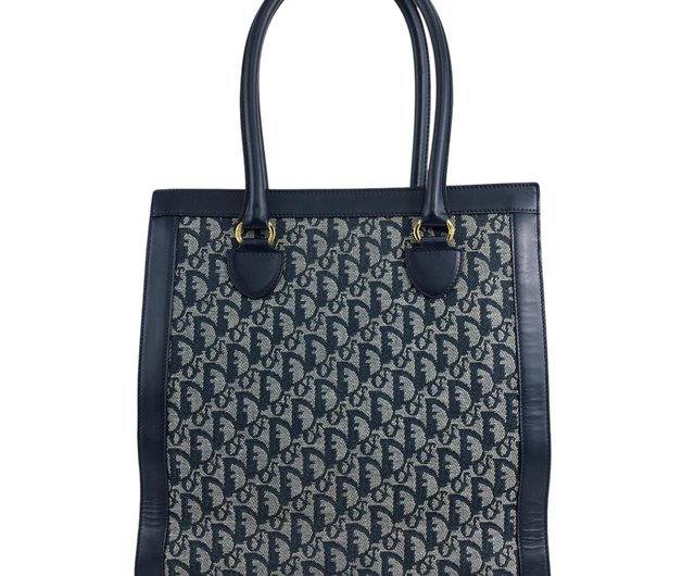 【美品】CD Dior ディオール トロッター ビンテージ トートバッグ バッグ Dior ディオール トロッター柄 トートバッグ ネイビー - メルカリ