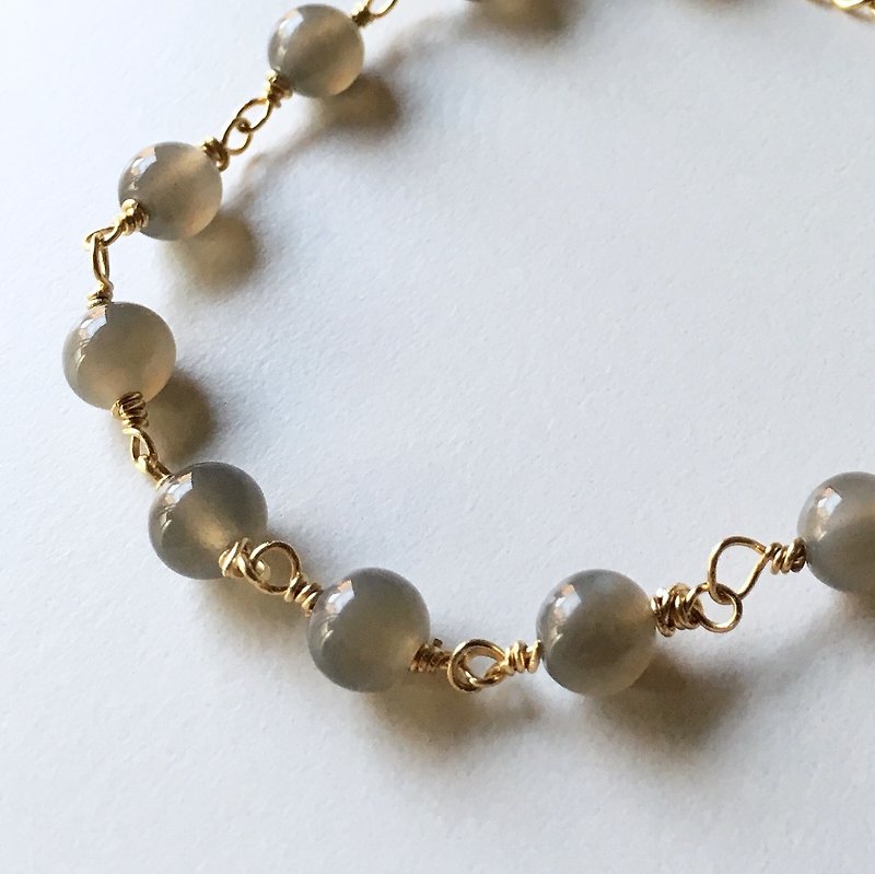 June birthstone gray moonstone bracelet - Bracelets - Gemstone Gray