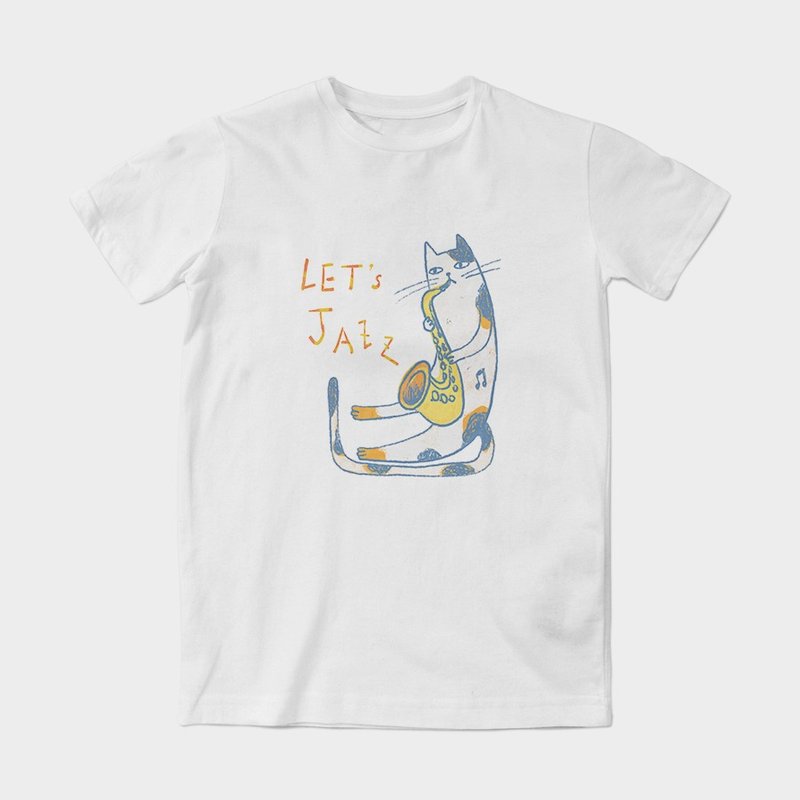 中性短袖T-Shirt Let's Jazz by Singing's | A030UT001 - 女 T 恤 - 棉．麻 