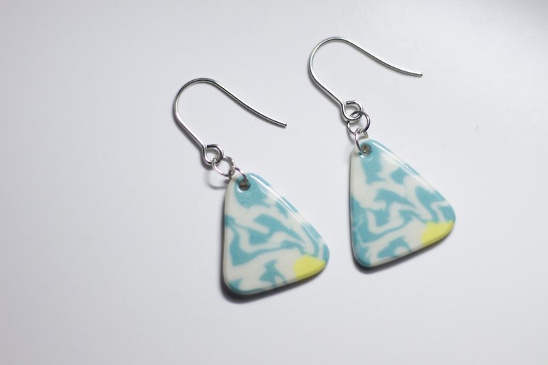 Warm Winter Sunshine Ceramic Earrings - Earrings & Clip-ons - Pottery Multicolor