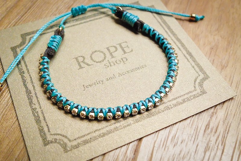 ROPEshop 【full star blessing】 bracelet. Blue sky - สร้อยข้อมือ - โลหะ สีน้ำเงิน